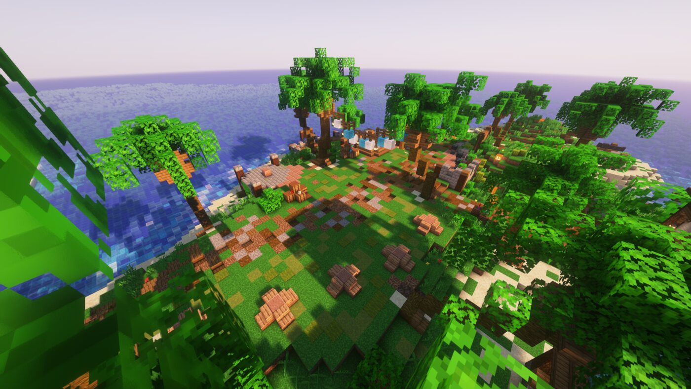 Island coastline with satellite islets